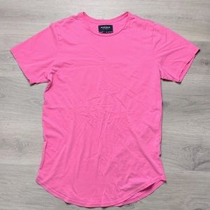 Pacsun Pink Short Sleeve Scallop Fit Shirt